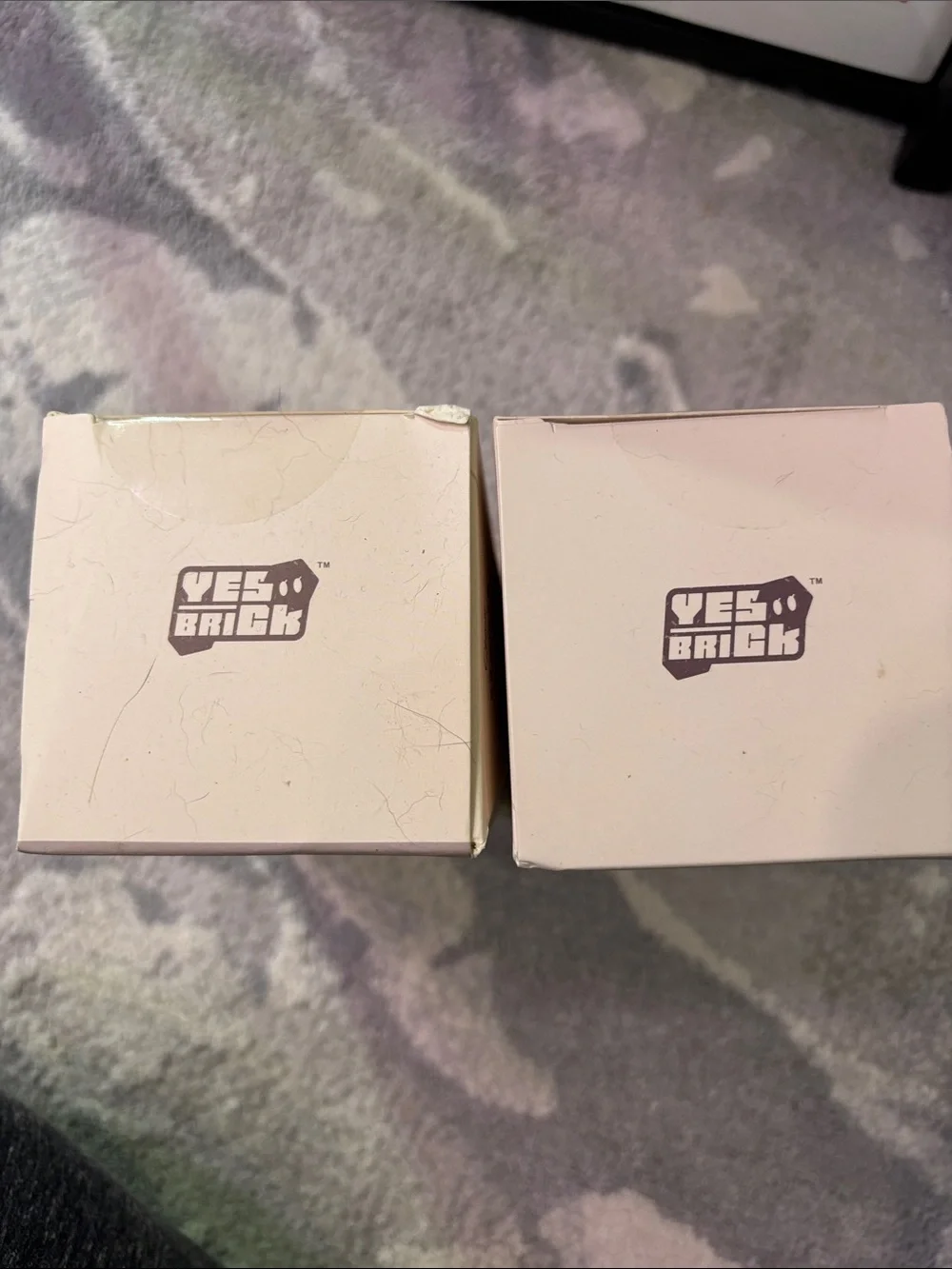 Mini blocks sets of two floral vases